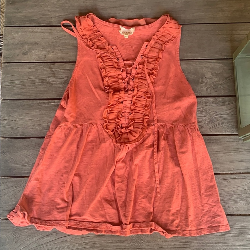 Deletta anthropologie ruffle top SS19